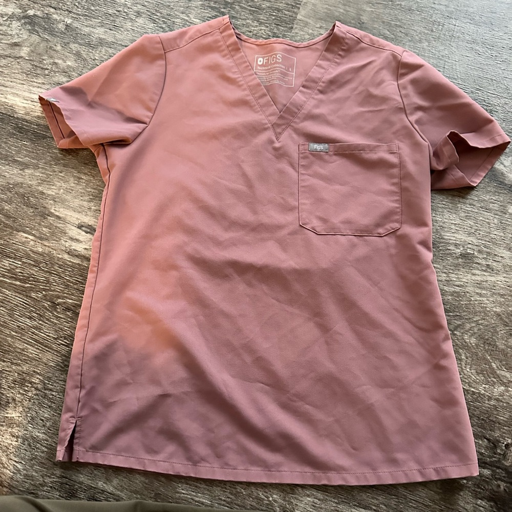 Figs one pocket scrub top in limited edition mineral mauve